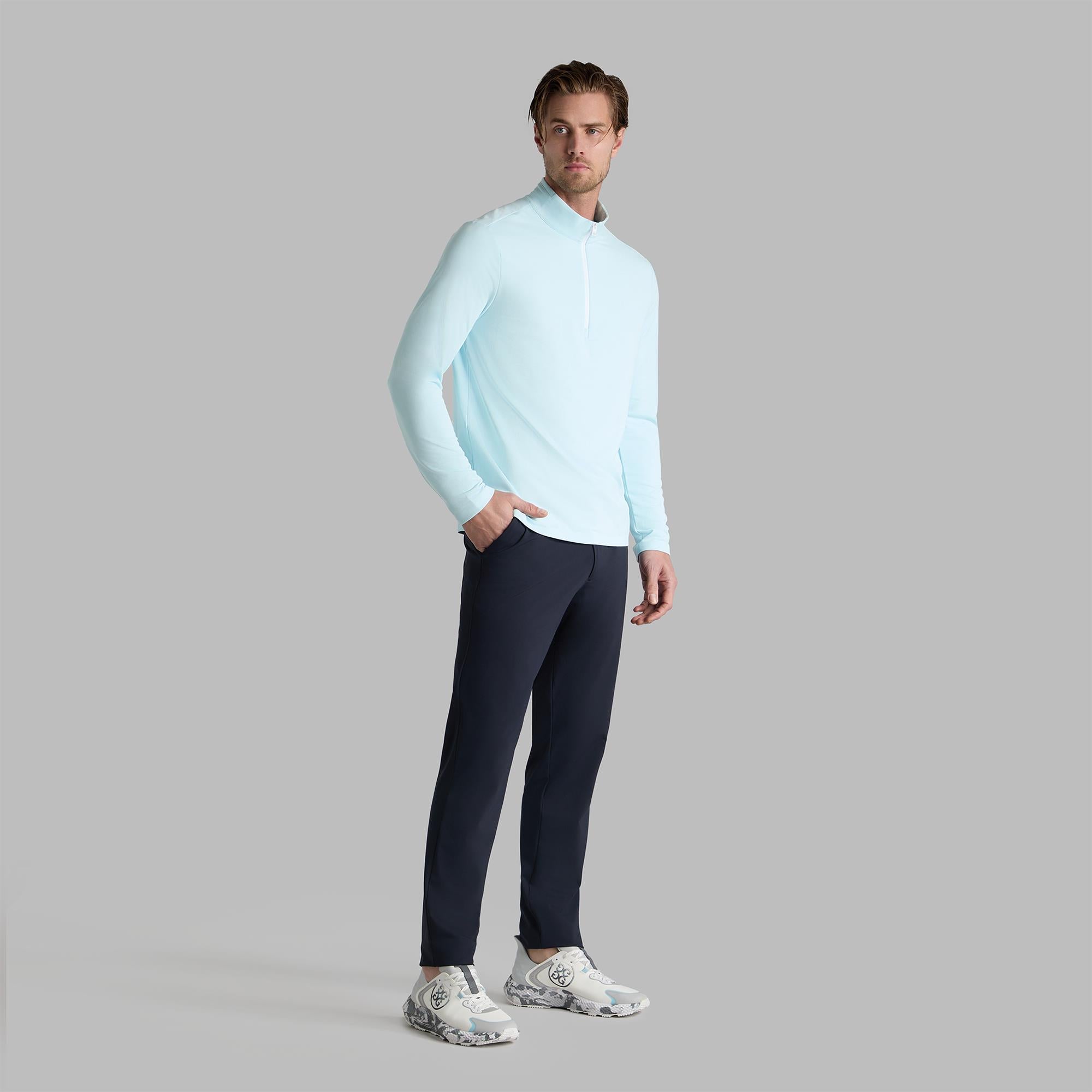 G/FORE Lightweight French Terry Mens Golf Mid Layer Daybreak